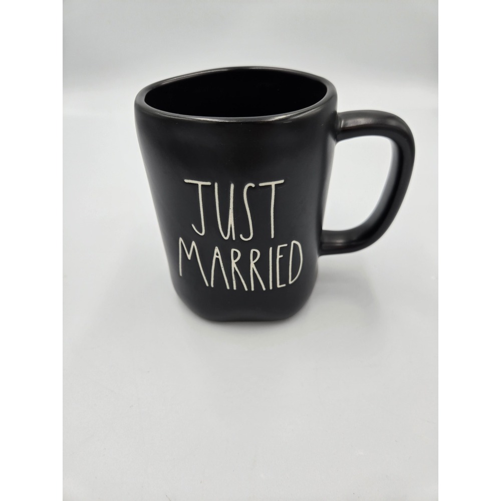 Rae Dunn Just Married Coffee Mug Matte Black Artisan Collection by Magenta